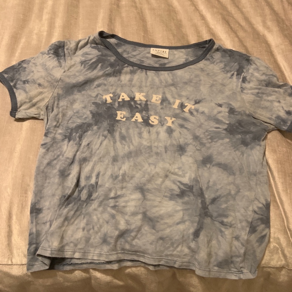 Blue tie dye shirt